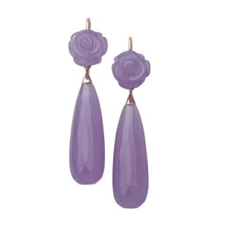 Orecchini Mimì Grace in Giada Lavanda e oro - 0229R8L