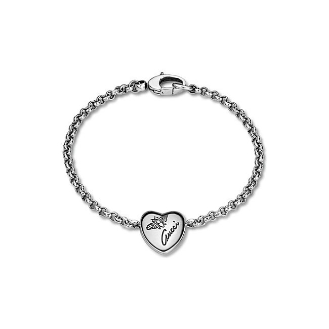 Gucci bracelet heart pendant in silver- YBA34195300017