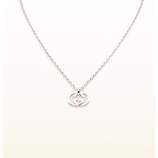 Gucci silver necklace Double pendant - YBD31109100100U