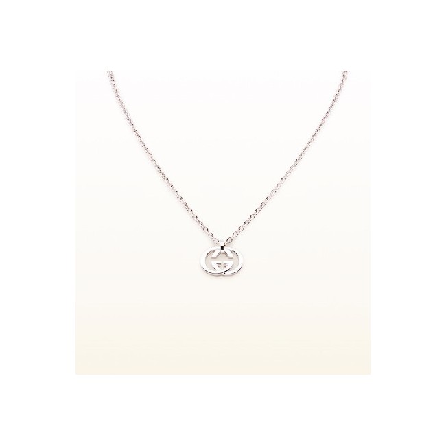 Gucci silver necklace Double pendant - YBD31109100100U