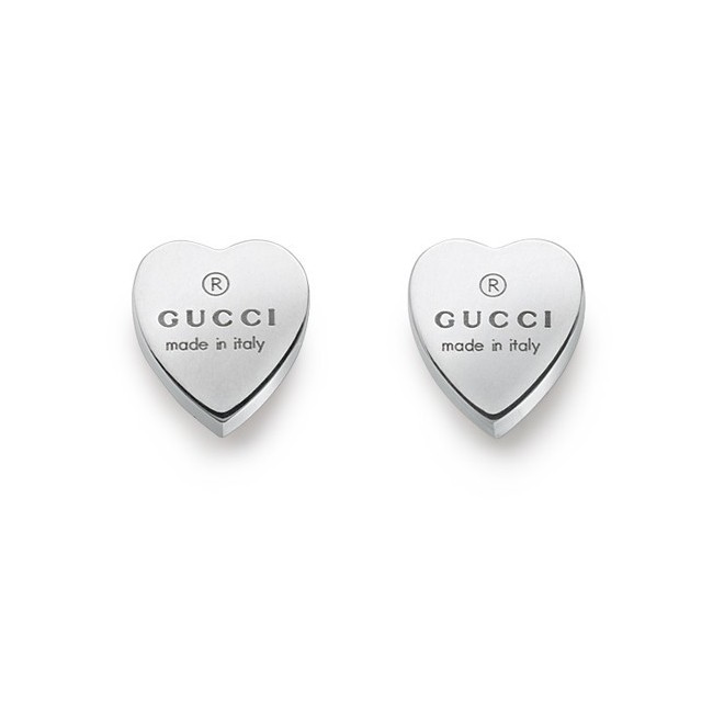 Orecchini lobo Gucci cuore argento trademark - YBD22399000100U