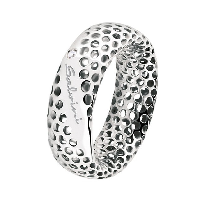 Salvini goldenen Käfig Ring Weissgold mit Diamant-20064615