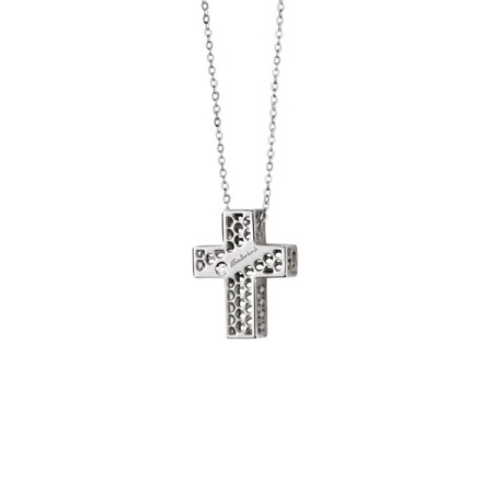 Collana Salvini Golden Cage croce oro bianco con diamante  - 20064600