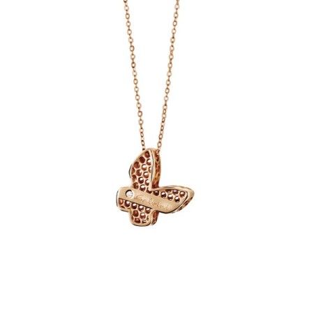 Necklace Salvini Golden Cage collection butterfly motif  rose gold with diamond