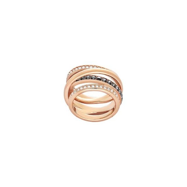 Dynamische Ring stieg gold PVD Bereich Swarovski Kristalle-5184219