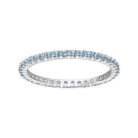 Swarovski Vittore ring band with light blue crystals