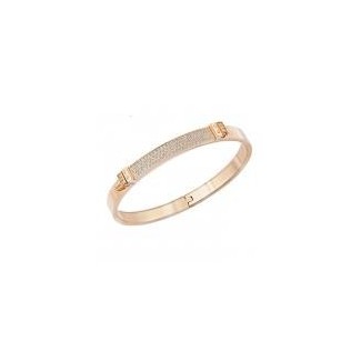 Rigid Swarovski bracelet Distinct Narrow gold Pvd