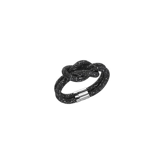 Stardust Swarovski Armband Knoten Silber-schwarz 5184175