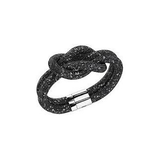 Bracciale Swarovski Stardust Knot nero chiusura argento - 5184193