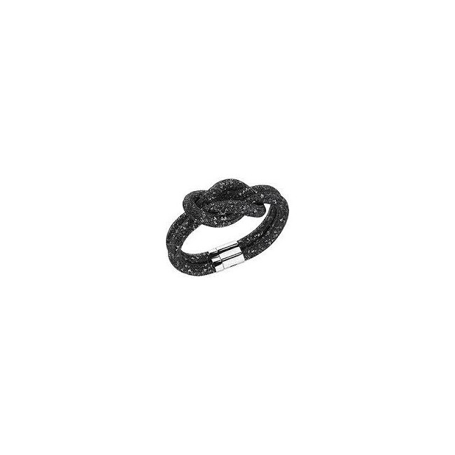 Bracciale Swarovski Stardust Knot nero chiusura argento - 5184193