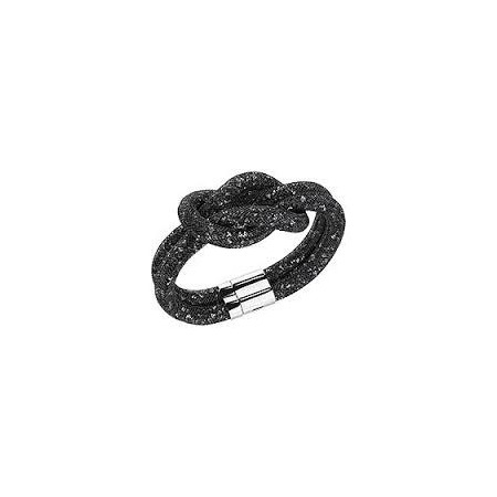 Stardust Swarovski Armband Knoten Silber-schwarz 5184193