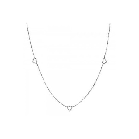 Gucci chanel necklace Micro Boule Hearts and double G motif in silver