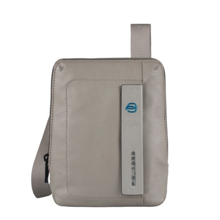Piquadro Leder Crossbody Tasche grau Mini Ipad-CA3084B2/GR