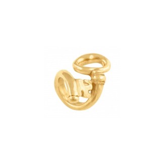Ring Uno de50 Key motif for woman in wet metal gold