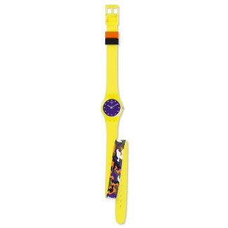 Swatch watch CAMOJAUNE reversible yellow - LJ110