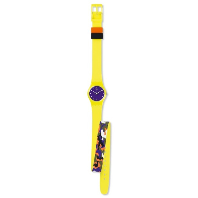 Swatch CAMOJAUNE watch gelb doppelten Gesicht-LJ110
