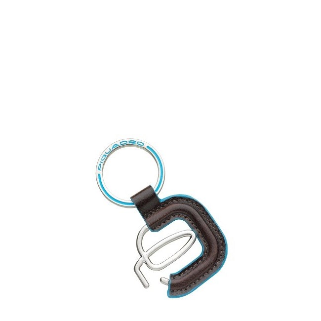 Portachiavi logo Piquadro pelle Blue Square Mogano - PC2848B2/MO