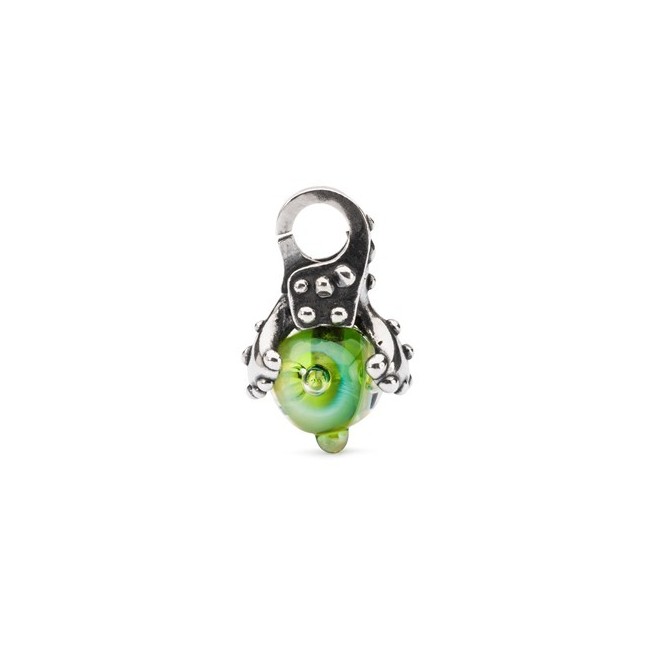 Leaves of Hope pendant Trollbeads silver and glass