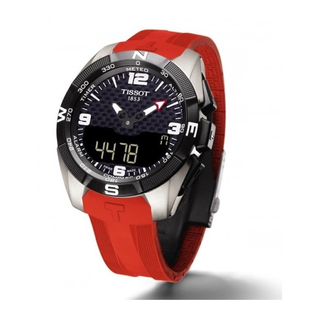 Tissot T Touch Expert Solar men's watch Red Silicone Strap