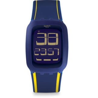 Wee Hours Swatch men's watch yellow and blu color