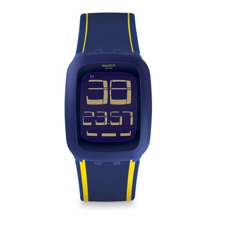Wee Hours Swatch men's watch yellow and blu color