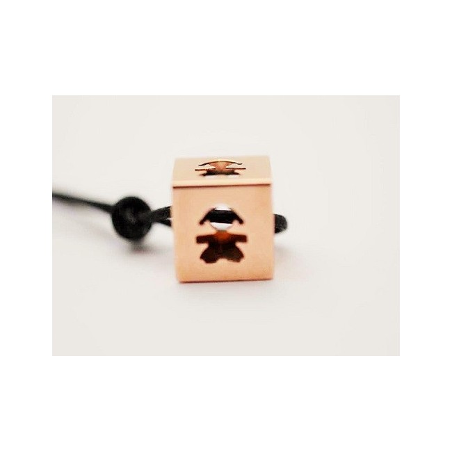 Necklace with dice female Le Bebè rosè gold - DLB018
