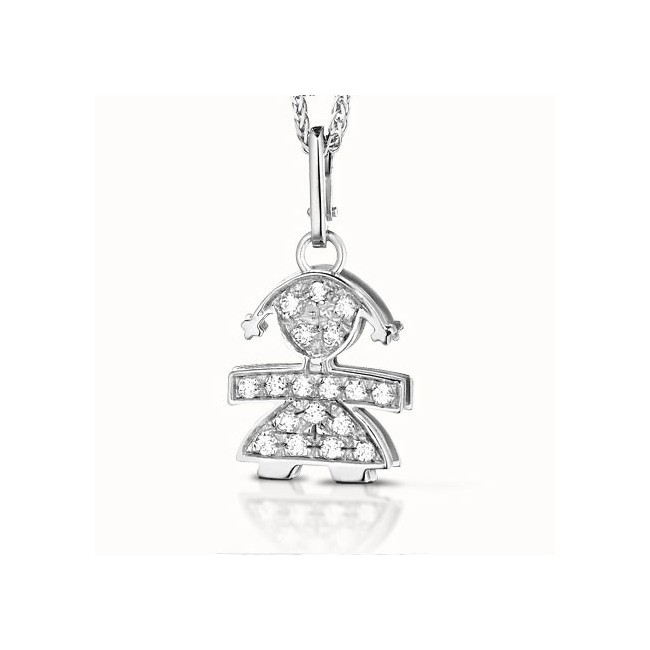 Kettenanhänger Le Bebè Weißgold und Diamanten
