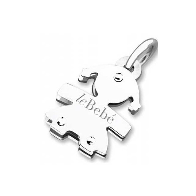 Necklace pendant Le Bebè in white gold small size