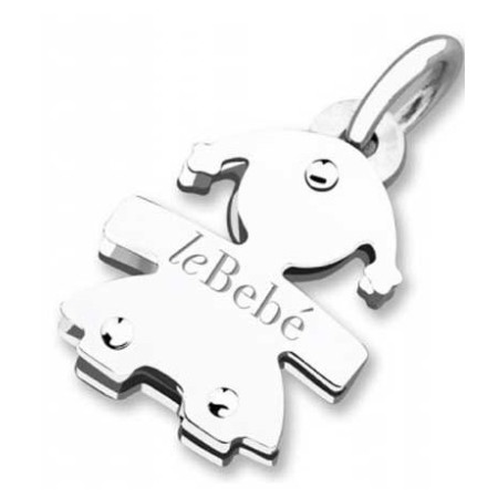 Necklace pendant Le Bebè in white gold small size