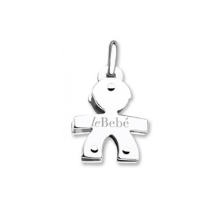Necklace pendant Le bebè boy in white gold small size