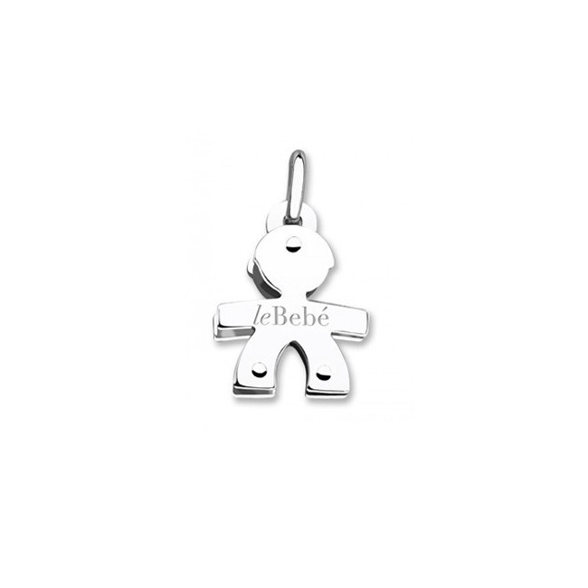 Necklace pendant Le bebè boy in white gold small size