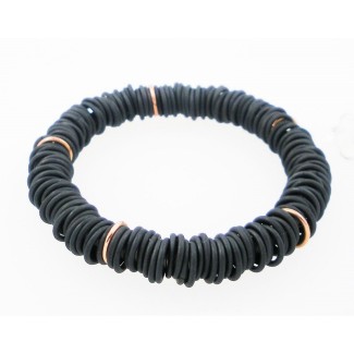 Armband Marchisio ballistischen Stahl und poliertem Roségold 18 Karat