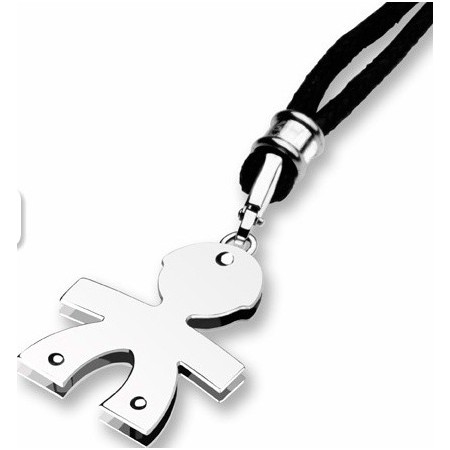 The average Baby boy in white gold pendant necklace