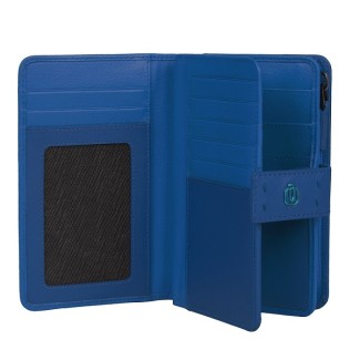 Piquadro Damen Leder Geldbörse Linie Pulse - PD1353P15/BLU