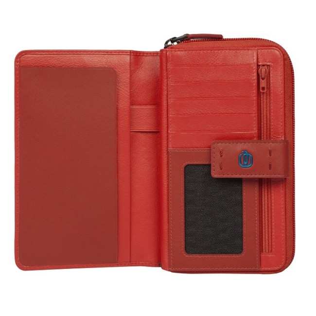 Piquadro Portafoglio donna in pelle Pulse rosso - PD1354P15/R2