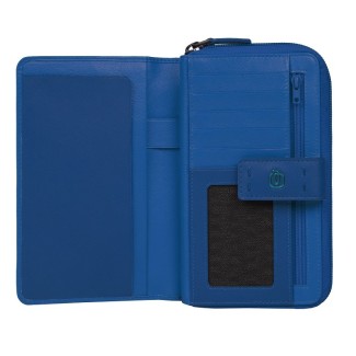 Piquadro women's leather wallet with coin pocket Pulse - PD1354P15/BLU