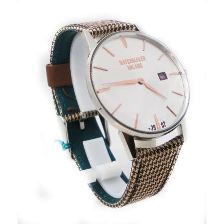 Weinlese-Uhr Watchmaker Milano silbernes Zifferblatt gold - WM.00A.09