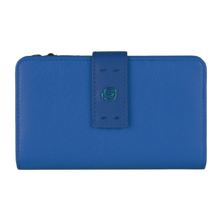 Piquadro Leder Damen Geldbörse Pulse PD1353P15 blau/blau