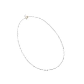 Queriot silberne Halskette Short Silber und Gold