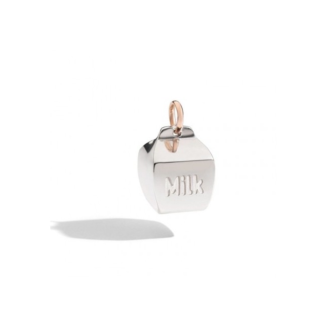 Sonaglio Milk pendente Queriot argento e oro 9kt - F14A03RMIL