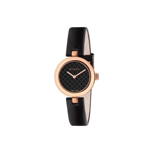 Orologio Diamantissima Gucci medium nero e gold rosè PVD - YA141401