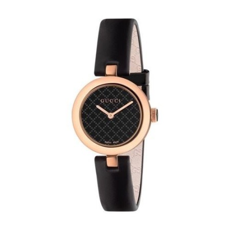 Orologio Diamantissima Gucci medium nero e gold rosè PVD - YA141401