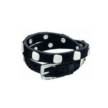 Armband Kein Blamisch Uno de50 Nieten und Leder - PUL1362NGRMTL0M