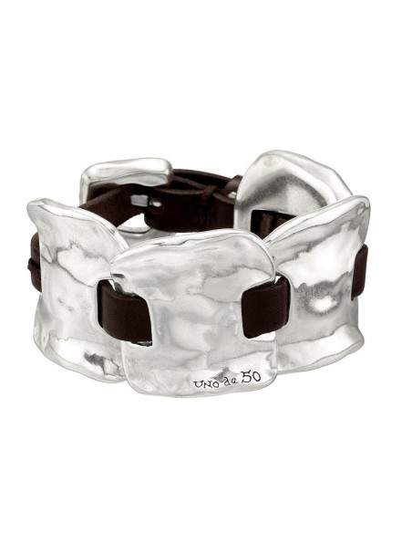 Bracciale unisex Immortal Uno de50 metallo e pelle - PUL0874MTLMAR0M