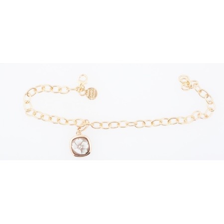 Bracciale Cameo Italiano in argento rosè con cammeo fiore - BCH20-R
