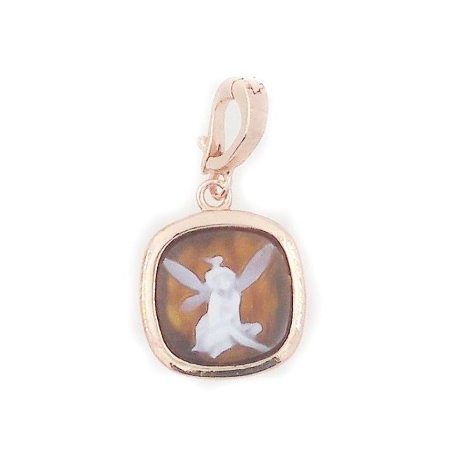 Italienisch Cameo-Anhänger aus Silber mit ziemlich Trilly Motiv - P19S-TRILLY