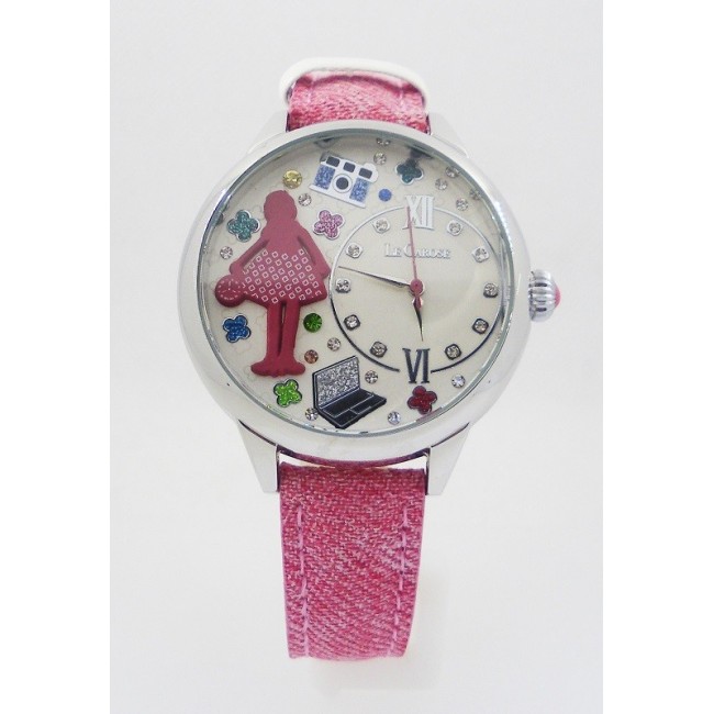 Le Carose Time woman's watch pink strap