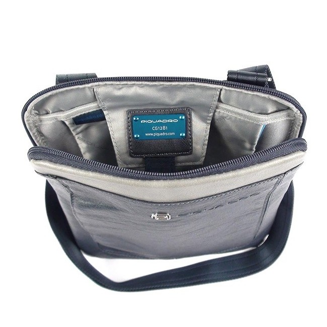 Borsello pelle linea Vibe blu grigio - CA1358VI/BGR