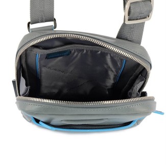 Borsello a Tracolla  in pelle grigia porta mini Ipad - CA3084B2/GR2 2