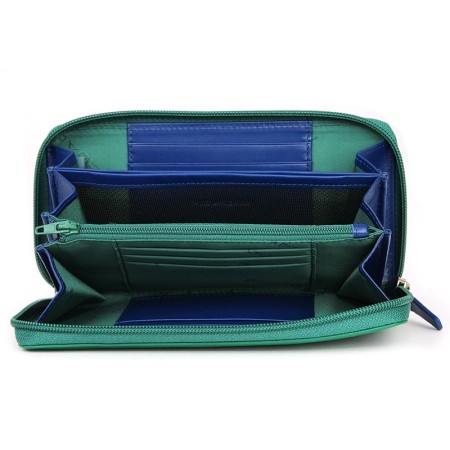 Zipper women's wallet green- PD3229OK/VE